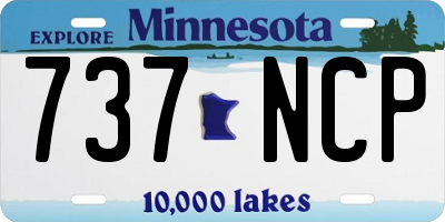 MN license plate 737NCP