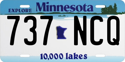 MN license plate 737NCQ