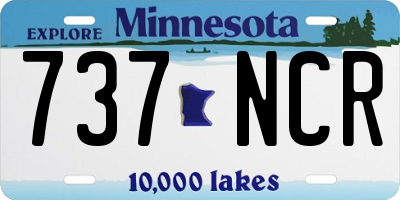 MN license plate 737NCR