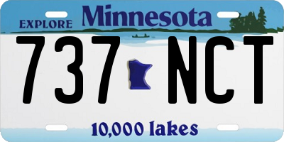 MN license plate 737NCT