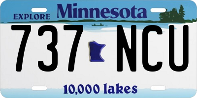 MN license plate 737NCU