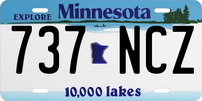 MN license plate 737NCZ