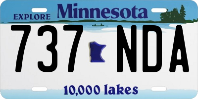 MN license plate 737NDA