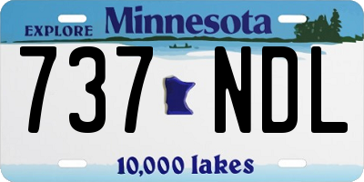 MN license plate 737NDL