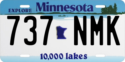 MN license plate 737NMK