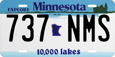 MN license plate 737NMS