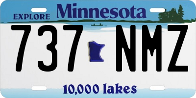MN license plate 737NMZ