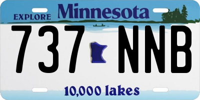 MN license plate 737NNB