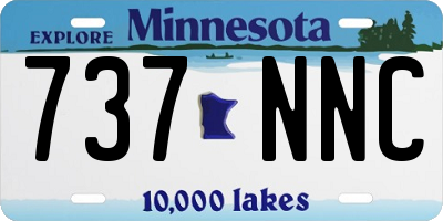 MN license plate 737NNC