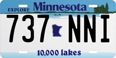 MN license plate 737NNI