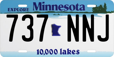 MN license plate 737NNJ