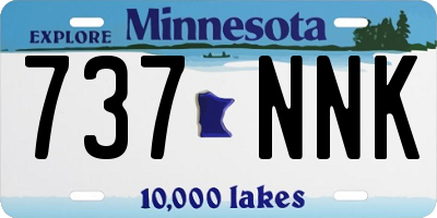 MN license plate 737NNK