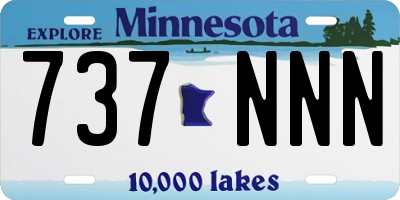 MN license plate 737NNN
