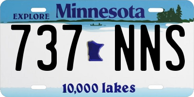 MN license plate 737NNS