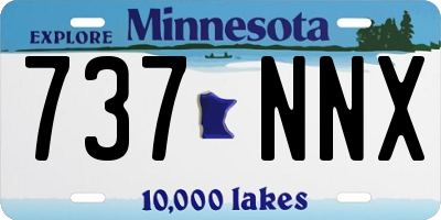 MN license plate 737NNX