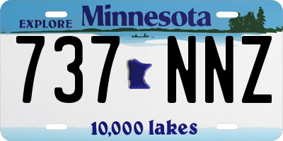 MN license plate 737NNZ