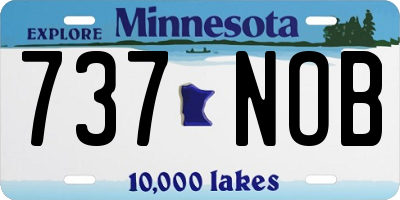 MN license plate 737NOB