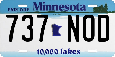 MN license plate 737NOD