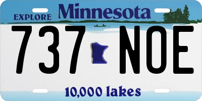 MN license plate 737NOE