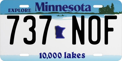 MN license plate 737NOF