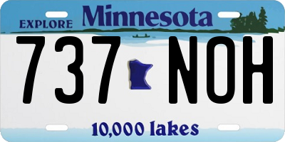 MN license plate 737NOH