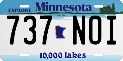MN license plate 737NOI