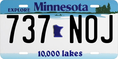 MN license plate 737NOJ