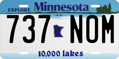 MN license plate 737NOM