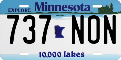 MN license plate 737NON