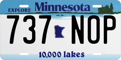 MN license plate 737NOP