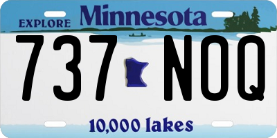 MN license plate 737NOQ
