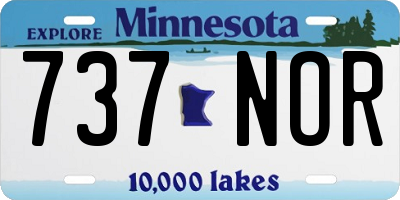 MN license plate 737NOR