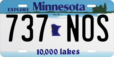 MN license plate 737NOS