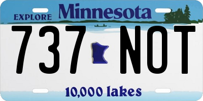 MN license plate 737NOT