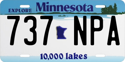 MN license plate 737NPA
