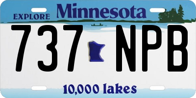 MN license plate 737NPB