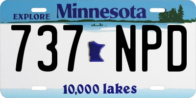 MN license plate 737NPD