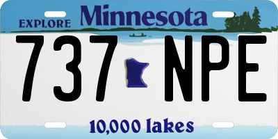 MN license plate 737NPE