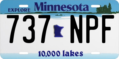 MN license plate 737NPF