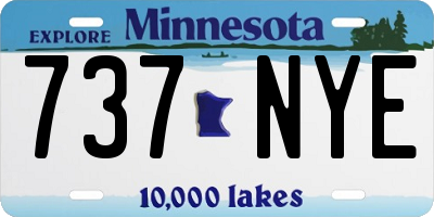 MN license plate 737NYE