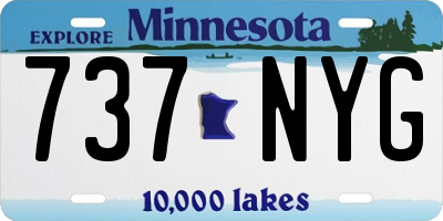 MN license plate 737NYG