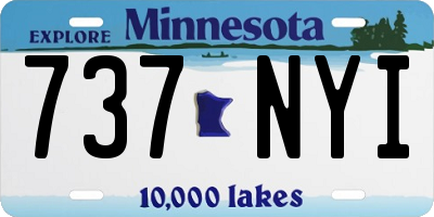 MN license plate 737NYI