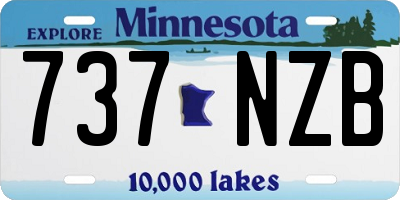 MN license plate 737NZB