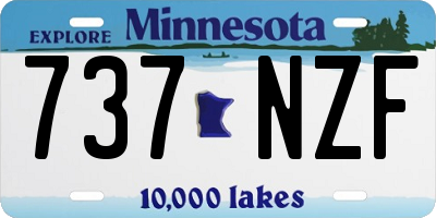 MN license plate 737NZF