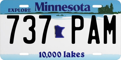 MN license plate 737PAM