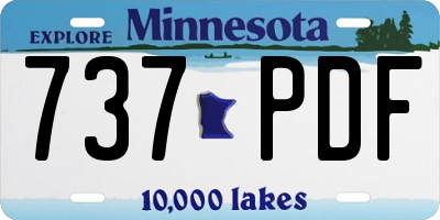MN license plate 737PDF