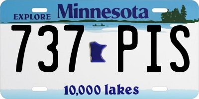 MN license plate 737PIS