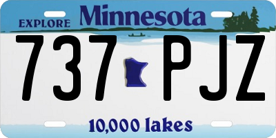 MN license plate 737PJZ