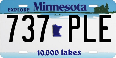 MN license plate 737PLE