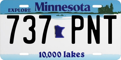 MN license plate 737PNT